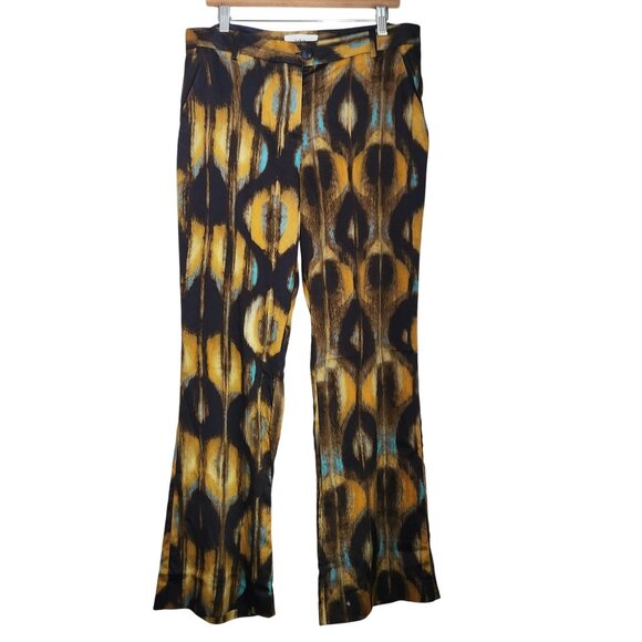 Ba&Sh Sama Floaty Wide Leg Patterned Trousers Brown Womens's Size US10 (42) - Picture 1 of 13